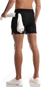 img 2 attached to 🏋️ Premium EVERWORTH Men's Solid Gym Workout Shorts for Intense Bodybuilding, Running, and Training - Fitted Jogging Short Pants with Convenient Zipper Pocket in 3 Vibrant Colors