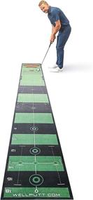 img 4 attached to WELLPUTT - 13ft Golf Putting Practice Mat - Green