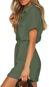 img 3 attached to 👗 GRAPENT Ladies Jumpsuits Rompers with Sleeves - Women's Clothing