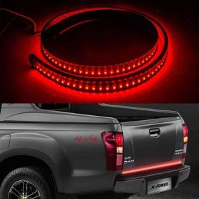 img 3 attached to 🚥 GoodRun 60-inch Weatherproof Triple LED Tailgate Light Bar with Sequential Amber Turn Signal, White Reverse Lights - Easy No Drill Install for Pickup Trucks, RVs, SUVs, and Boats