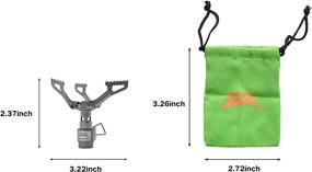 img 3 attached to Легкий газовый кемпинговый плитка BRS Huaye BRS-3000T: сверхпортативный, складной, из титанового сплава, всего 26 г.