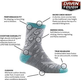 img 2 attached to 🧦 Darn Tough Janis Micro Crew Midweight Sock with Cushion - Women's: Unbeatable Comfort and Durability
