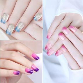 img 4 attached to 💅 Гель-лак Vishine: изменение цвета с температурой, смывается под УФ-LED лампой, 4 цвета по 10 мл - окончательное преображение ногтей