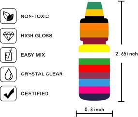 img 2 attached to 🎨 Epoxy Resin Colorant 14 Vibrant Shades - Transparent Pigment for DIY Crafts, Resin Jewelry, and Art Making - 10ml Each