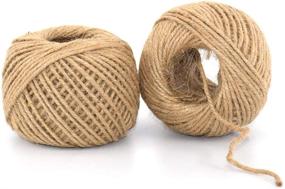 img 4 attached to 🎁 Premium Brown Jute Twine Rope: 2-Pack, 164 Feet Each - Perfect for Crafts, Gift Wrapping, Packing, and Gardening