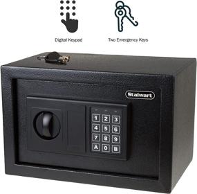 img 2 attached to Stalwart Electronic Steel Safe Box with LED Keypad and Manual Override Keys – Secure Storage for Money, Jewelry, Passports, and Documents – Ideal for Home, Business, and Travel 12.2 x 7.9 x 7.9 inches