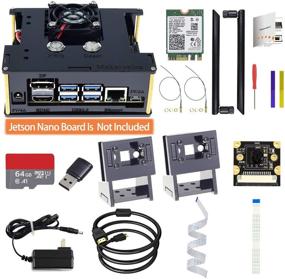 img 4 attached to 🔧 Makeronics Developer Kit for Jetson Nano: IMX 219-77 Camera, 64GB TF Card, Acrylic Case, Wireless Card