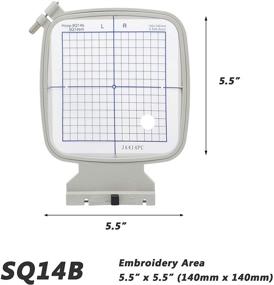 img 3 attached to Sew Tech SQ14B Embroidery Hoop: Ideal for Janome MC 500E, 400E, 550E, and Elna Expressive 830 - Enhance Your Sewing and Embroidery Machine Experience!