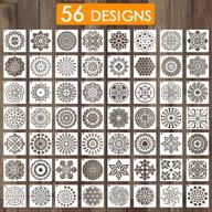 🎨 outivity 56 pack mandala stencils for painting, drawing &amp; craft supplies - reusable templates for stones, walls, floors, fabric, wood burning art logo