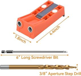 img 3 attached to 🔧 Lytool Pocket Hole Jig Kit: Portable Woodworking Drill with 8 Depth Settings, 10 PCS Pocket Plugs, 2 Magnet Holes & Adjustable Slider