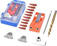 🔧 lytool pocket hole jig kit: portable woodworking drill with 8 depth settings, 10 pcs pocket plugs, 2 magnet holes & adjustable slider logo