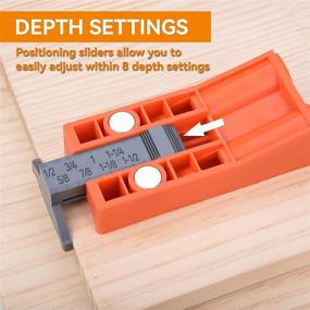 img 1 attached to 🔧 Lytool Pocket Hole Jig Kit: Portable Woodworking Drill with 8 Depth Settings, 10 PCS Pocket Plugs, 2 Magnet Holes & Adjustable Slider