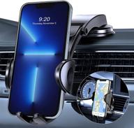 📱 cafele universal car phone holder mount for dashboard windshield air vent with strong suction cup - compatible with iphones, samsung, moto, huawei, nokia, lg, and more smartphones logo