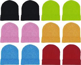 img 1 attached to Stay Cozy in the Cold: 48 Pack Winter Beanies - Warm Knit Skull Caps for Men, Women, and Unisex Hats