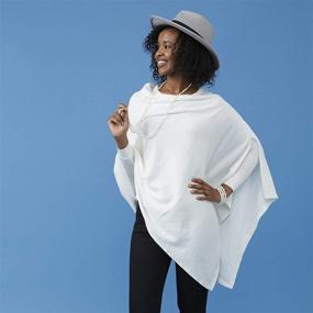 img 1 attached to 💗 Tickled Pink Women's Cotton Poncho: Stylish and Versatile Women's Accessories