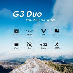 img 3 attached to 📷 GitUp G3 Duo Action Camera: 2160P 12MP Touch Screen Wi-Fi 170° Sports Cam with EIS, Waterproof, Remote Control, GPS Logger