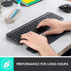 img 3 attached to 🖥️ Logitech MX Keys Palm Rest - Premium, Non-Slip Support for Extended Comfortable Typing - Black