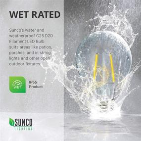 img 1 attached to 🌞 Sunco Lighting Clear Globe LED Light Bulbs 40W=3.5W, G25 Bulbs for Outdoor String Lights Edison Filament, Warm White 3000K, 350 Lumens, E26 Base, Dusk to Dawn Photocell Sensor, Round Vintage Style, UL Listed, Pack of 6