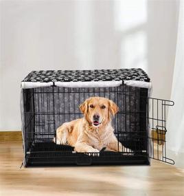 img 1 attached to 🐶 Durable Windproof Polyester Dog Crate Cover - Indoor Outdoor Pet Kennel Protection for Wire Crates - Cover only