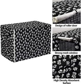 img 3 attached to 🐶 Durable Windproof Polyester Dog Crate Cover - Indoor Outdoor Pet Kennel Protection for Wire Crates - Cover only