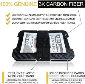 img 1 attached to Modern and Durable FIDELO Carbon Fiber Minimalist Wallet for Men: Stylish Accessories and Wallets for Card Cases & Money Organization