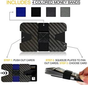 img 2 attached to Modern and Durable FIDELO Carbon Fiber Minimalist Wallet for Men: Stylish Accessories and Wallets for Card Cases & Money Organization