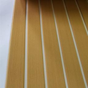 img 1 attached to 🛥️ Yuanjiasheng EVA Non-Slip Faux Teak Decking Sheet for Boat Yacht - Self-Adhesive Boat Flooring Pad with Beveled Edges (94.5"x 35.4")