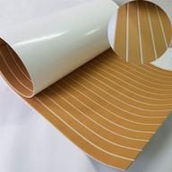 🛥️ yuanjiasheng eva non-slip faux teak decking sheet for boat yacht - self-adhesive boat flooring pad with beveled edges (94.5"x 35.4") логотип