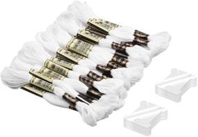 img 3 attached to 🧵 25 Skeins of White Embroidery Floss - Onepine Thread Set with 12 Floss Bobbins for Cross Stitching and Embroidery Sewing