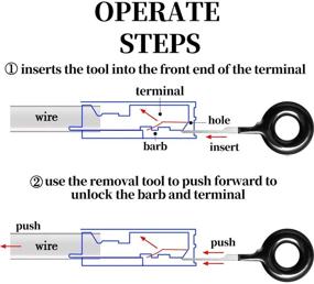 img 2 attached to 🔧 Набор инструментов для удаления терминалов (73шт) - инструменты для извлечения контактных втулок, ремонта и удаления пина Vignee для автомобиля, извлекатель для электрической проводки, сечения и соединения контактов, набор инструментов для снятия контактных втулок - набор ключей для извлечения контактов.