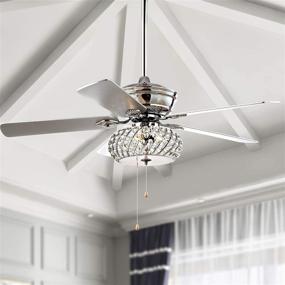 img 3 attached to 🔆 Jonathan and JYL9600A Transitional Crista 3-Light Fandelier, Metal/Wood LED Ceiling Fan, 52 inches, Chrome