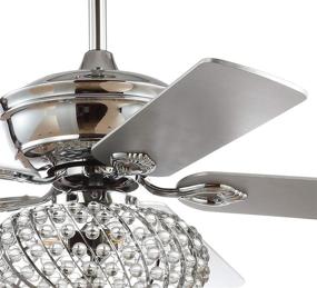 img 1 attached to 🔆 Jonathan and JYL9600A Transitional Crista 3-Light Fandelier, Metal/Wood LED Ceiling Fan, 52 inches, Chrome