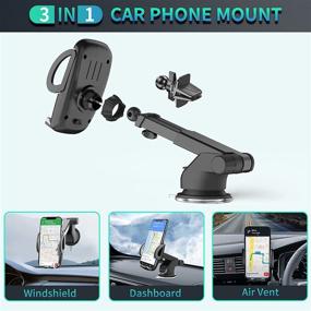 img 3 attached to 📱 mylovetime Hands-Free Car Phone Mount - Auto Phone Holder for Car with Clipper, Compatible with Smartphones (Black)