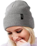 🧣 winter rib knit beanie hat for men and women - slouchy cuffed watch cap, acrylic plain skull cap logo