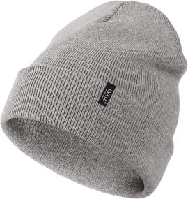 img 3 attached to 🧣 Winter Rib Knit Beanie Hat for Men and Women - Slouchy Cuffed Watch Cap, Acrylic Plain Skull Cap