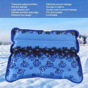 img 3 attached to 🧊 Cooling Mat and Ice Pillow for Chair, Multifunctional Water Filling Seat Cushion for Children, Adults, Baby, Students, Office, Car, and Travel (#1)