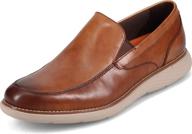 rockport garett venetian loafer cognac men's shoes for loafers & slip-ons logo