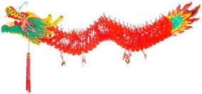 img 2 attached to 🐉 Bememo 3D Chinese New Year Dragon Garland: Vibrant Hanging Decoration (4.92 Feet)
