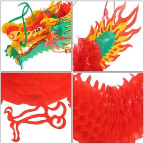 img 3 attached to 🐉 Bememo 3D Chinese New Year Dragon Garland: Vibrant Hanging Decoration (4.92 Feet)