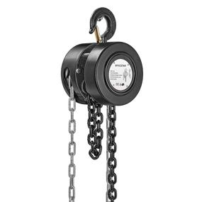 img 4 attached to 🔧 SPECSTAR 10ft Manual Hand Chain Block Hoist - 1 Ton Capacity, 2 Hooks in Black