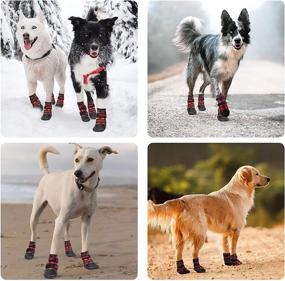 img 1 attached to 🐾 FLYSTAR Dog Shoes: Waterproof Reflective Winter Boots for Medium and Large Dogs - Anti-Slip Outdoor Paw Protector for Running, Hiking, Walking, and More!