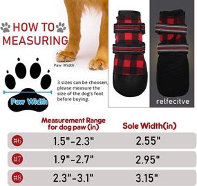 img 3 attached to 🐾 FLYSTAR Dog Shoes: Waterproof Reflective Winter Boots for Medium and Large Dogs - Anti-Slip Outdoor Paw Protector for Running, Hiking, Walking, and More!