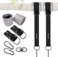 beletops tree swing hanging strap kit (set of 2) - 5ft swing straps for outdoor suspension - holds 2000 lbs, with safety lock carabiners & carry pouch bag - perfect for tire swing hammock логотип