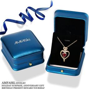 img 1 attached to 💎 AMFASKi Sterling Birthstone Necklaces for Girls: Exquisite Jewelry for Every Special Occasion