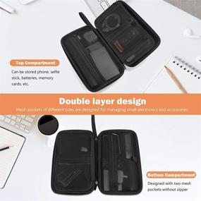 img 2 attached to 🔌 Versatile Navy Tech Organizer: ProCase Hard Travel Case Bag for Electronics Accessories Charger Cord, External Hard Drive, USB Cables, Power Bank, and More!