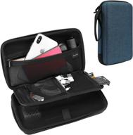 🔌 versatile navy tech organizer: procase hard travel case bag for electronics accessories charger cord, external hard drive, usb cables, power bank, and more! logo