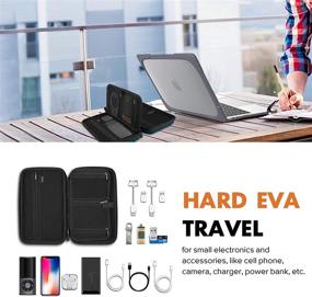 img 3 attached to 🔌 Versatile Navy Tech Organizer: ProCase Hard Travel Case Bag for Electronics Accessories Charger Cord, External Hard Drive, USB Cables, Power Bank, and More!