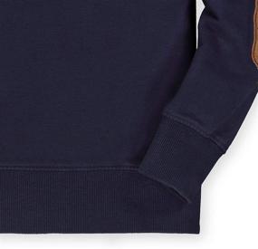 img 2 attached to 👦 Stylish Boys' French Terry Half-Zip Pullover by Hope & Henry: Long Sleeve Comfort