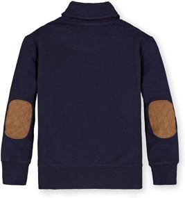 img 1 attached to 👦 Stylish Boys' French Terry Half-Zip Pullover by Hope & Henry: Long Sleeve Comfort