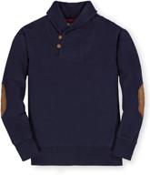👦 stylish boys' french terry half-zip pullover by hope & henry: long sleeve comfort logo